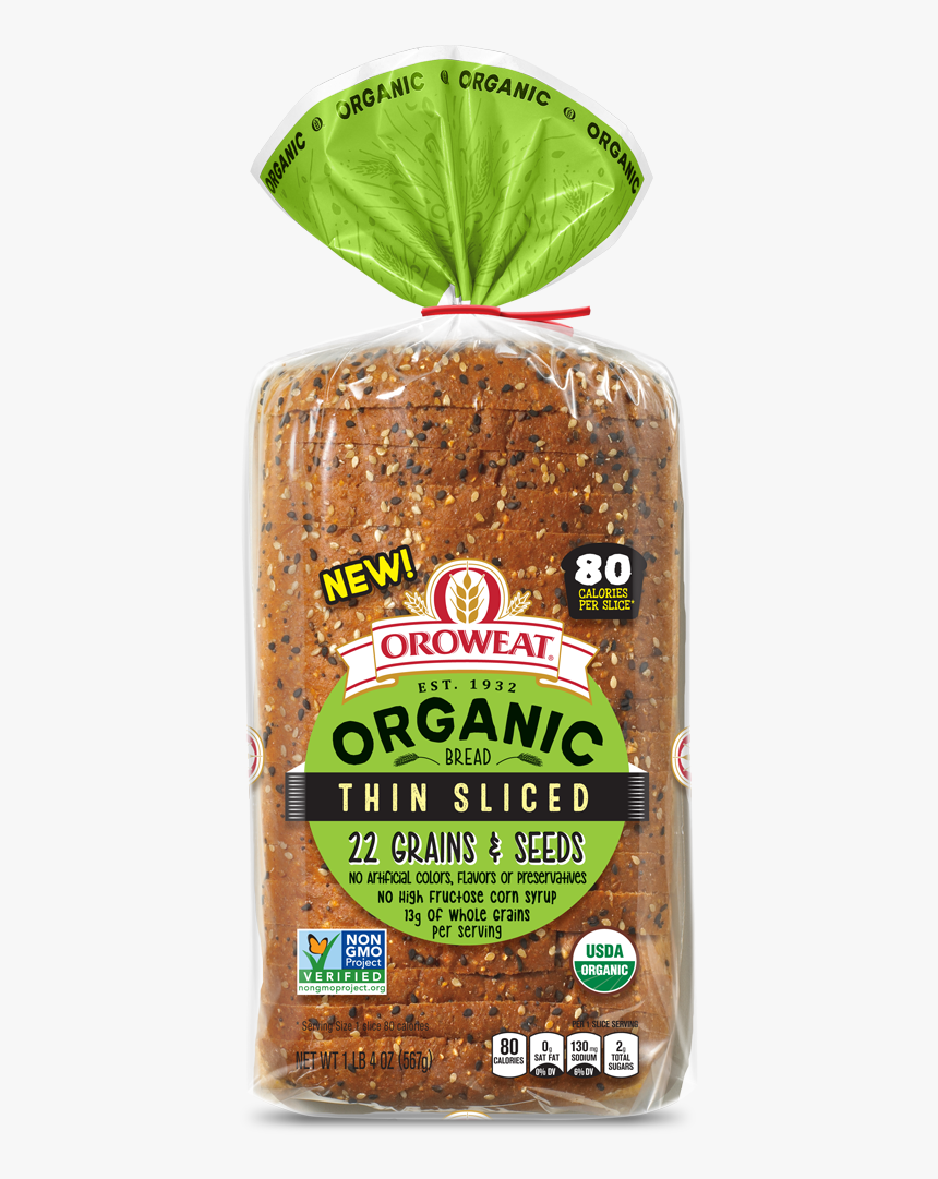 Transparent Grains Png - Oroweat Organic 22 Grains & Seeds Bread, Png Download, Free Download