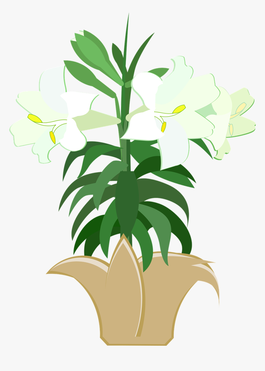 Graphic, Easter Lily, Easter, Flower, Spring, Religion - Clip Art Easter Lily, HD Png Download, Free Download