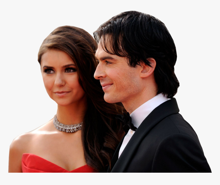 The Vampire Diaries - Ian Somerhalder I Nina Dobrev, HD Png Download, Free Download