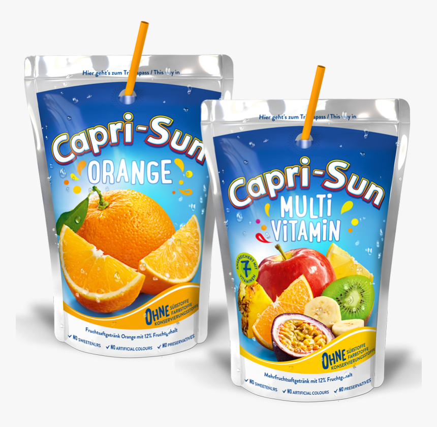 Capri Sun Orange And Multivit - Transparent Capri Sun Png, Png Download, Free Download
