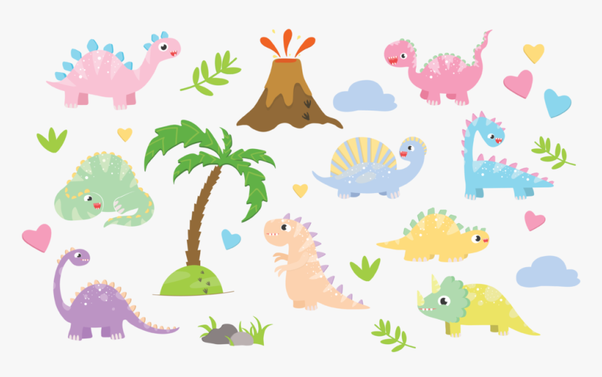Tree Clipart Dinosaur - Free Printable Dinosaur Clip Art, HD Png Download, Free Download