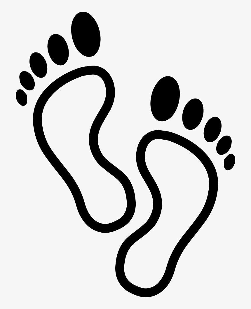 Dinosaur Footprints Drawing Clip Art Vector Graphics - Footprints Outline, HD Png Download, Free Download