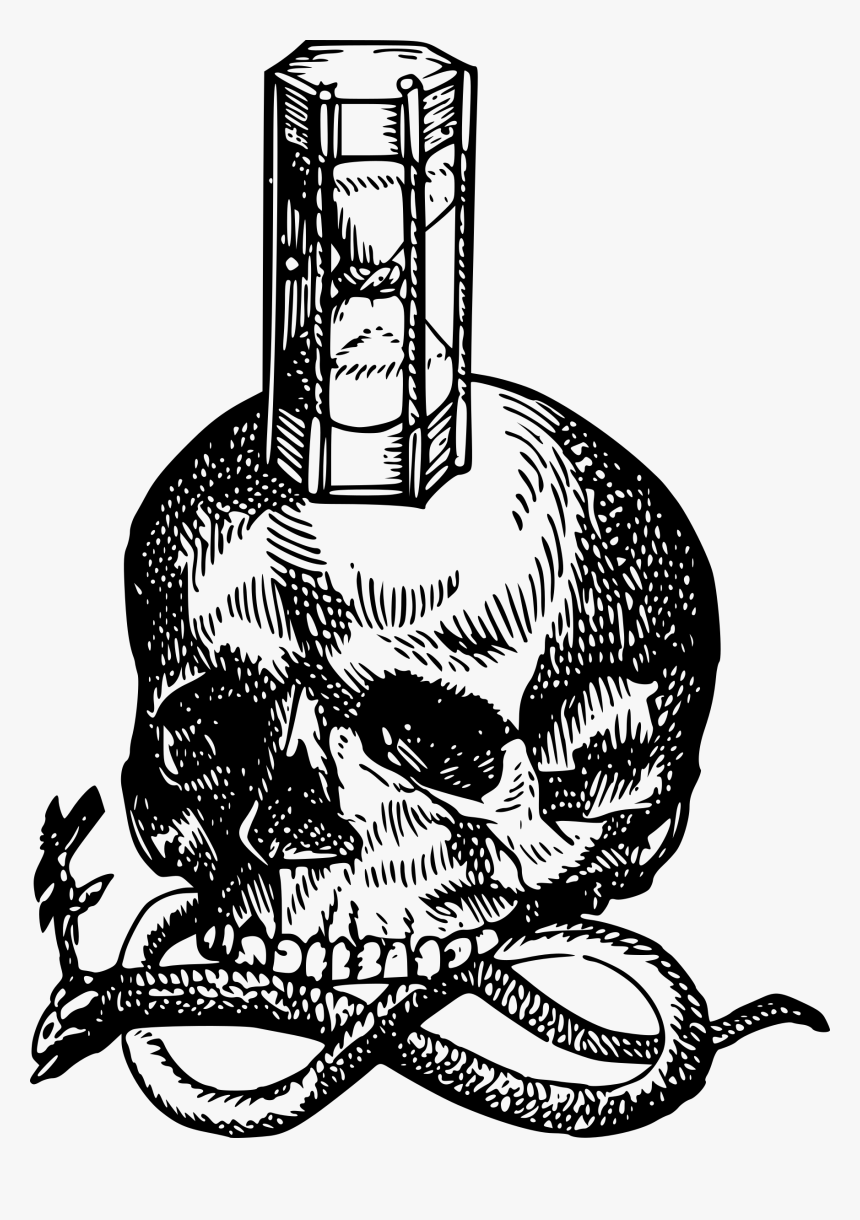 Hourglass Big Image Png - Medieval Skull, Transparent Png, Free Download