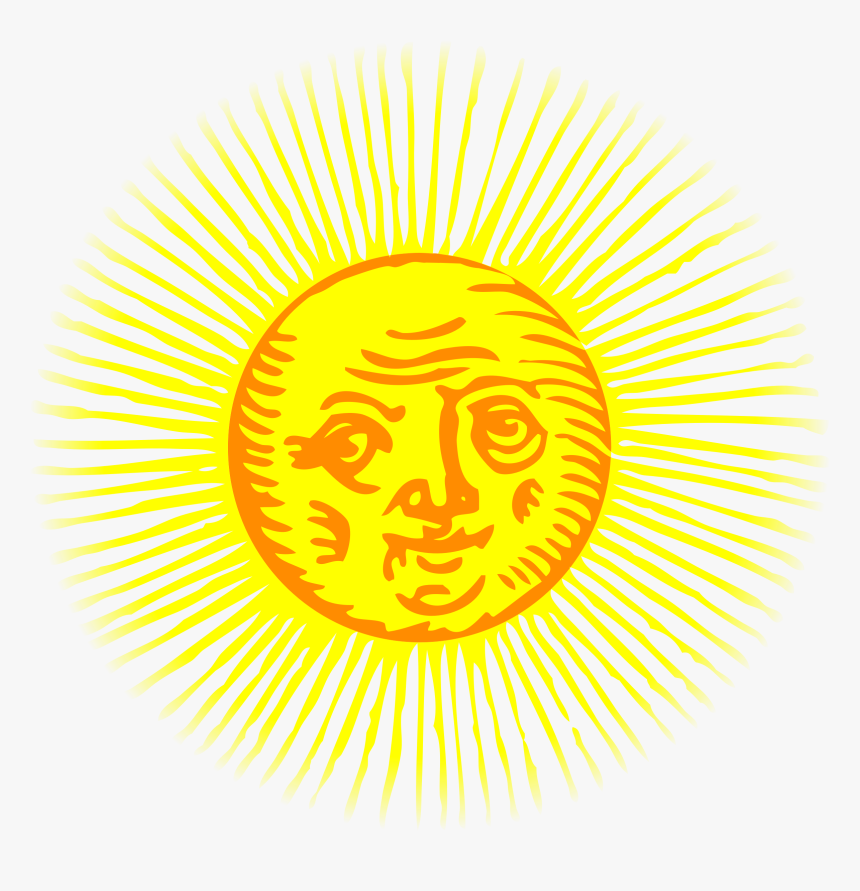 Transparent Sunshine Clipart - Old Sun Png, Png Download, Free Download