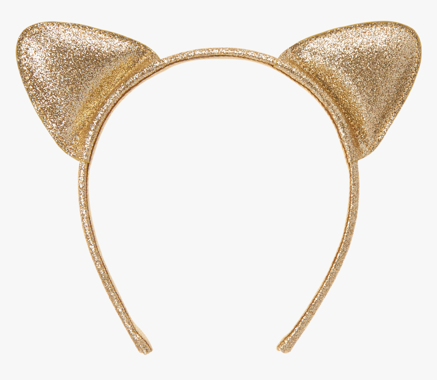 Ear Headband Sequin Gold Cat - Cat Ears Headband Png, Transparent Png, Free Download