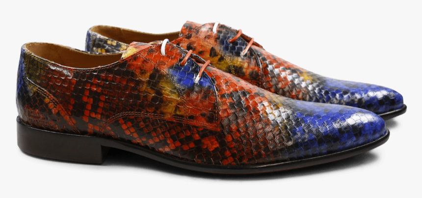 Derby Shoes Toni 1 F Snake Electric Blue Orange Sun - Melvin And Hamilton Brown Blue, HD Png Download, Free Download