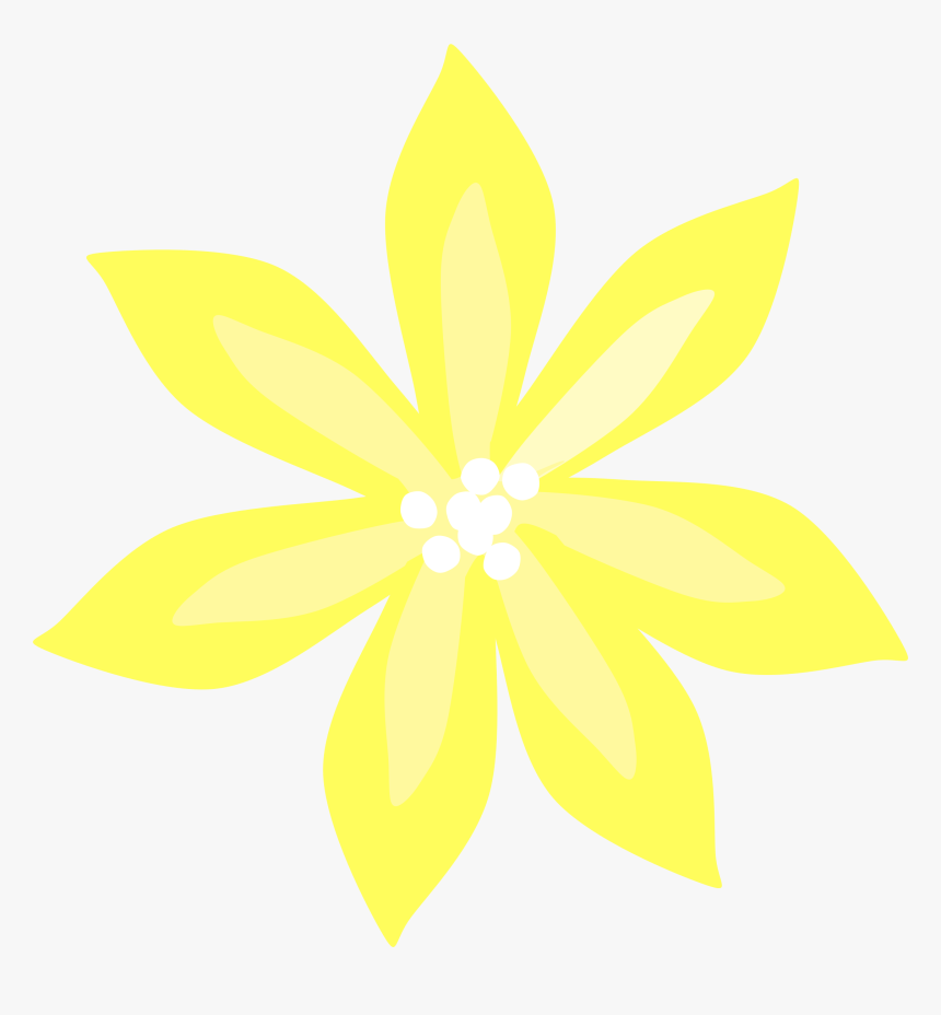 Yellow Flower Computer Icons Tiger Lily Easter Free - Yellow Lily Cartoon, HD Png Download, Free Download