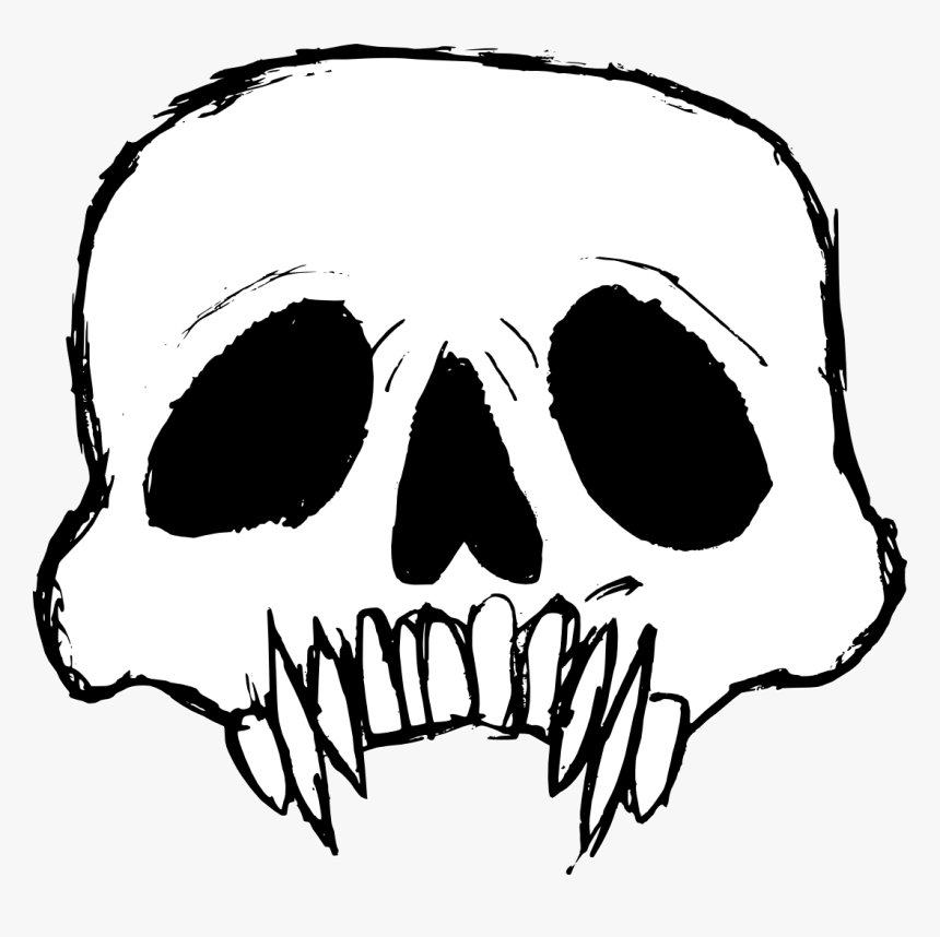 Skull Drawing Png, Transparent Png, Free Download