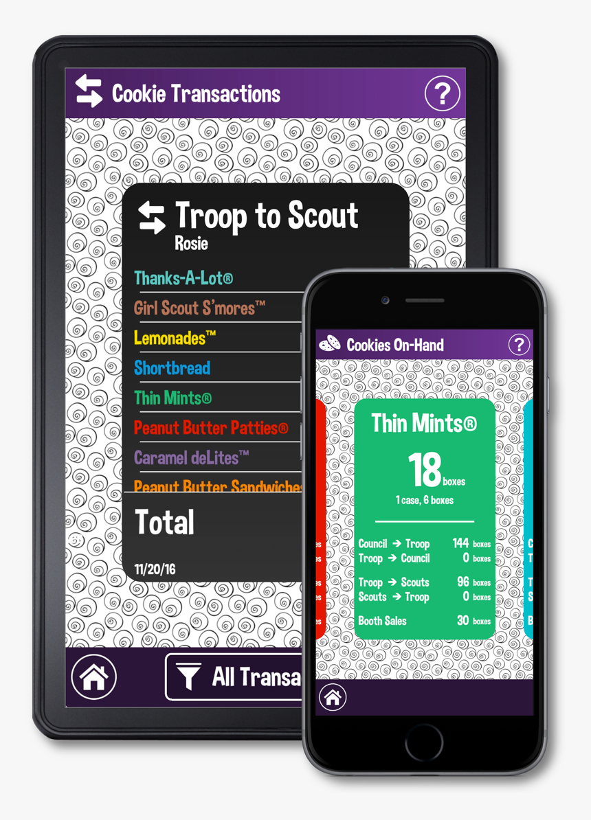 Girl Scout Cookie App For Leader - Smartphone, HD Png Download, Free Download