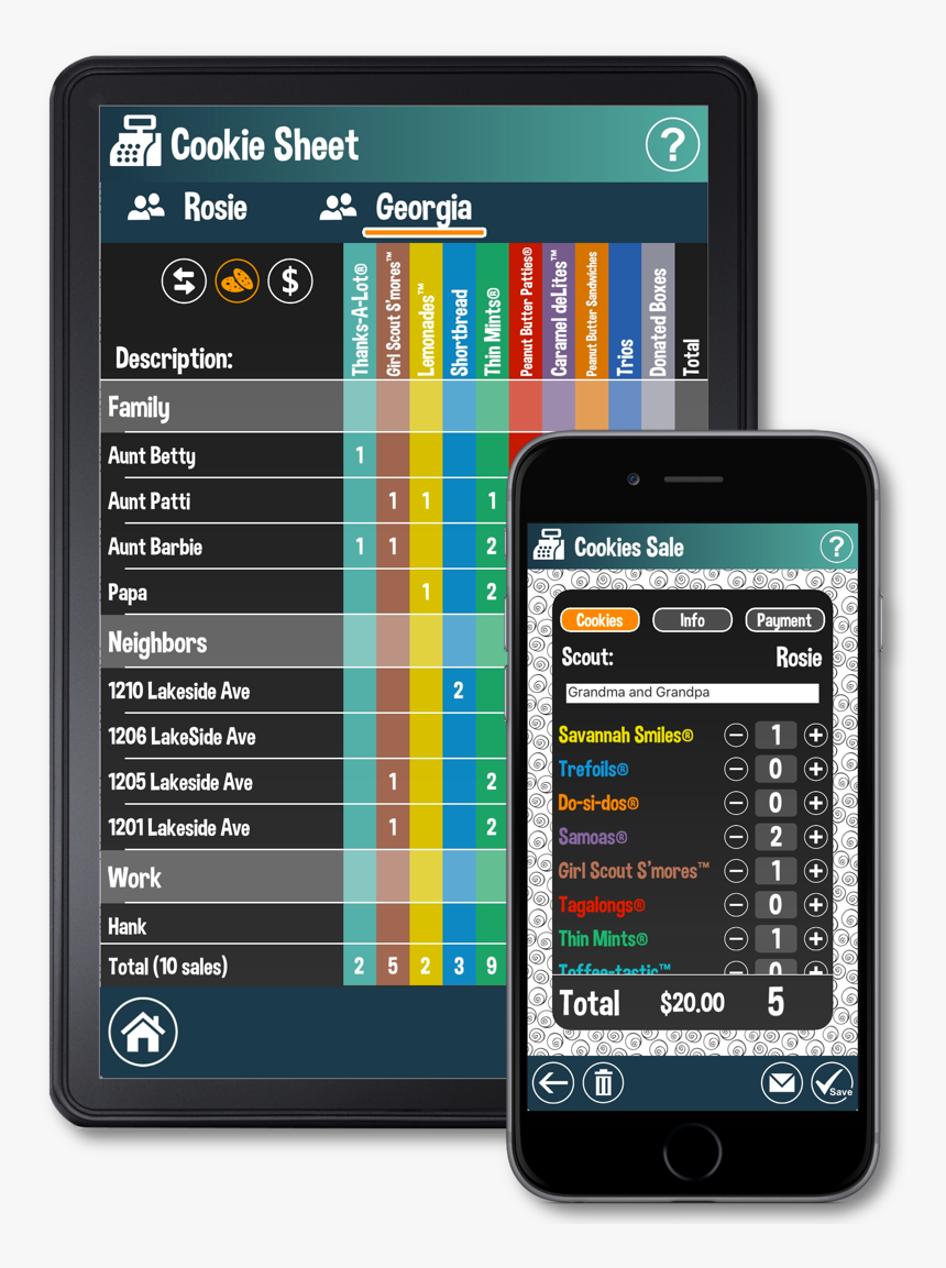 Girl Scout Cookie Management App - Smartphone, HD Png Download, Free Download