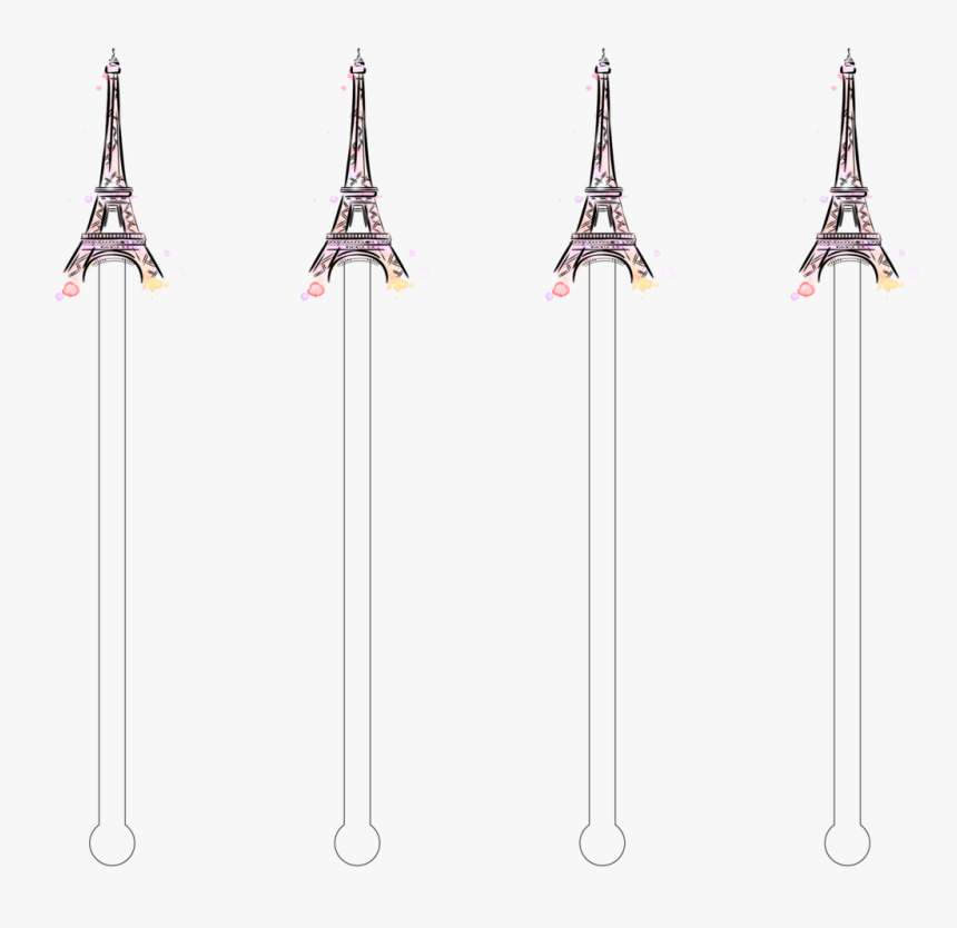 Eiffel Tower Acrylic Stir Sticks - Lavender, HD Png Download, Free Download