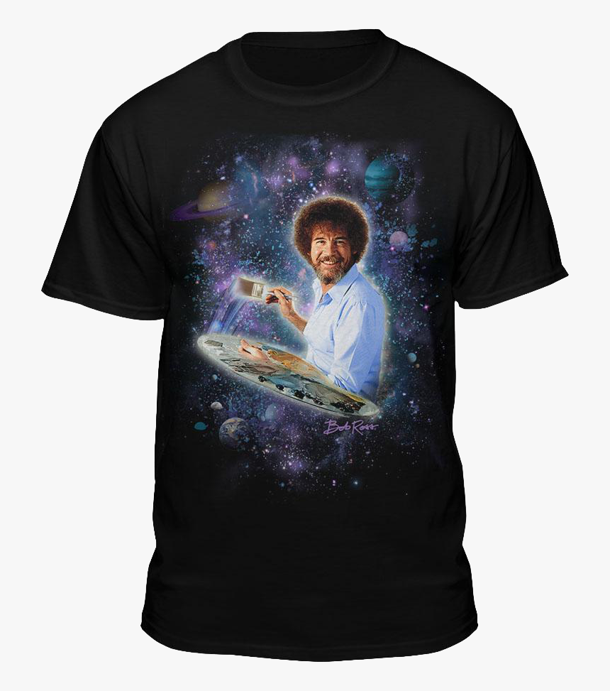 Unique Galaxy Bob Ross T Shirt - Bob Ross Galaxy Shirt, HD Png Download, Free Download