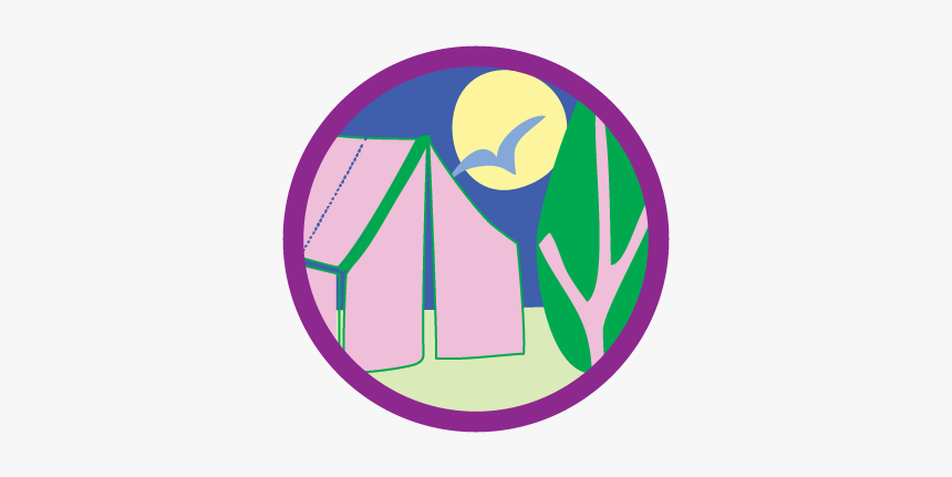 Girl Scout Blog Girl Scouts - Girl Scout Badge Camping, HD Png Download, Free Download