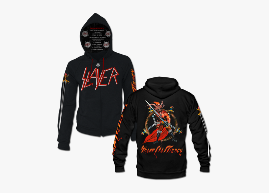 Show No Mercy Cut N - Slayer Hell Awaits Hoodie, HD Png Download, Free Download