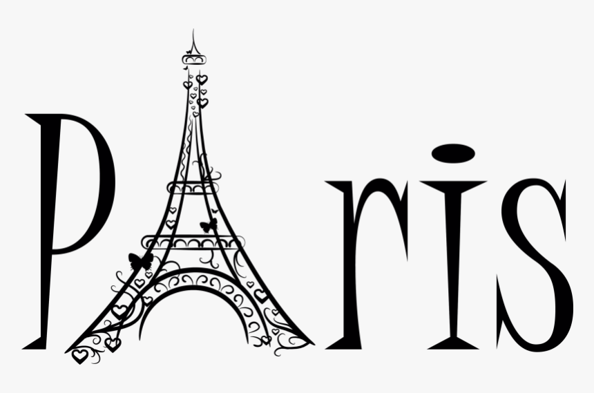 Eiffel Tower Sticker Clip - Paris Tipografia, HD Png Download - kindpng