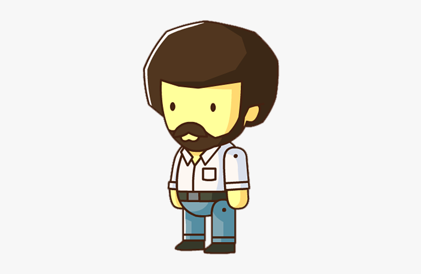 Cartoon Character Of Bob Ross Hd Png Download Kindpng - bob ross roblox