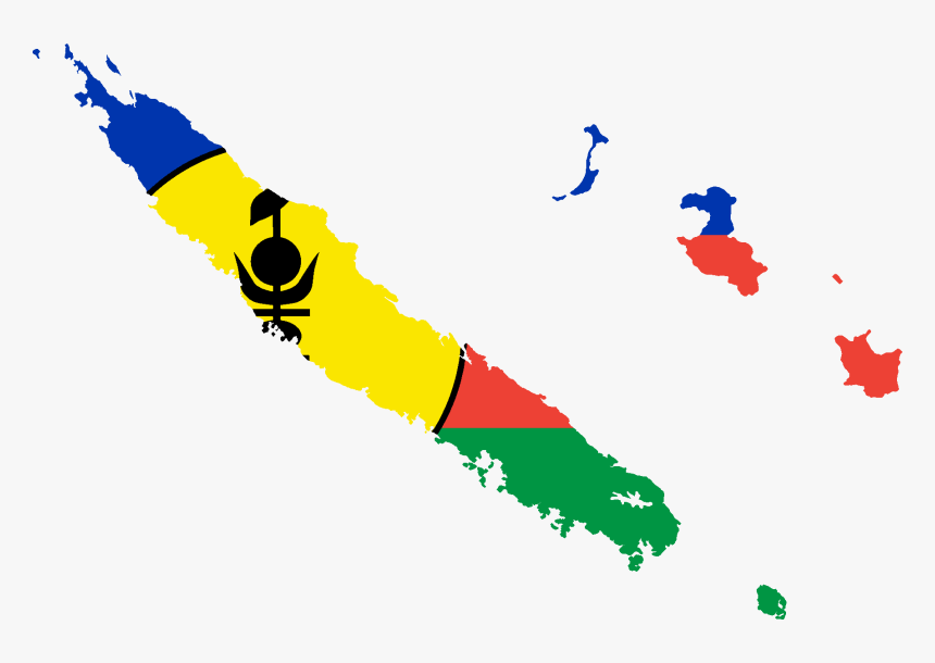 Flag Map Of New Caledonia - New Caledonia Flag Map, HD Png Download, Free Download