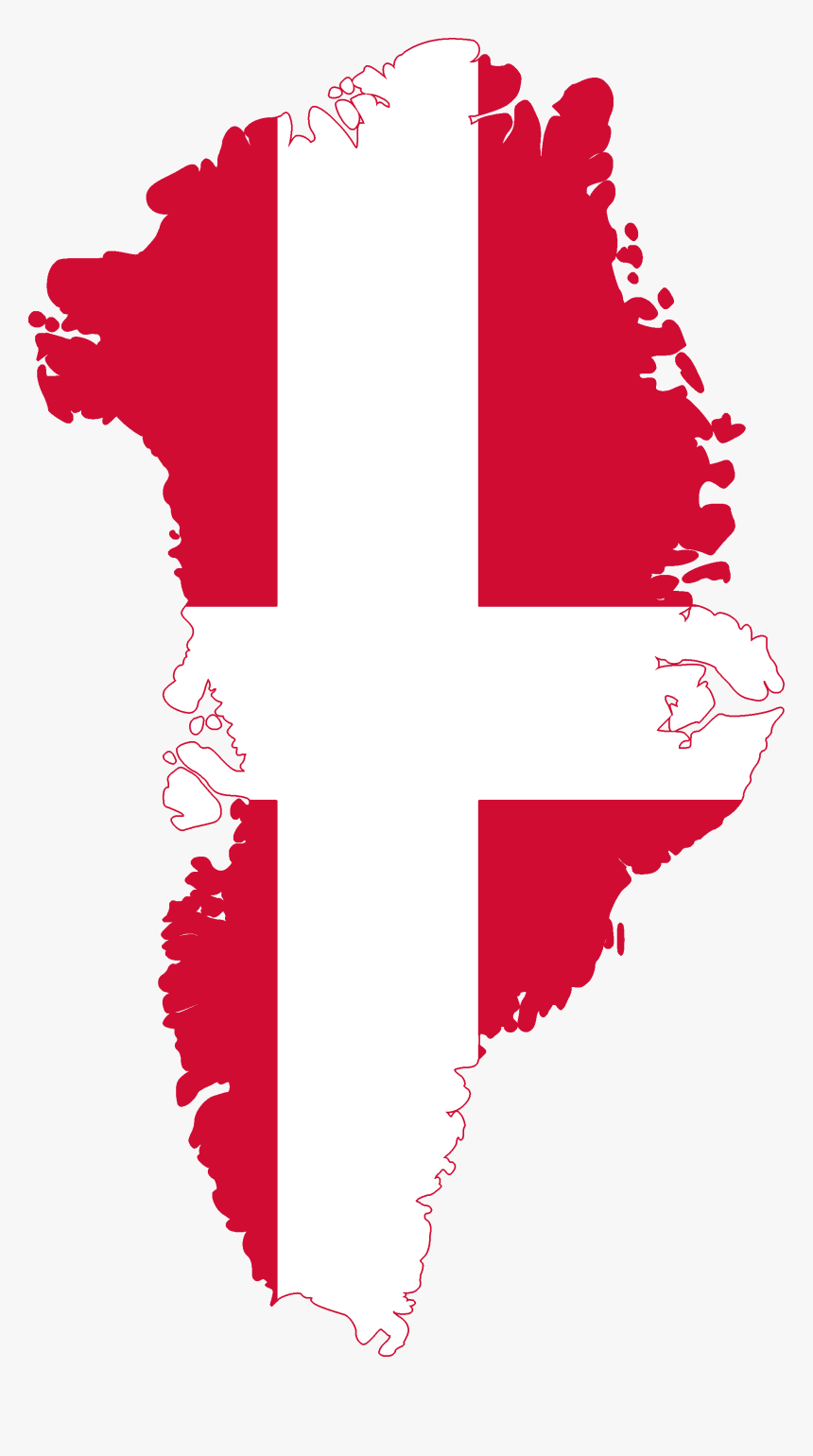 Flag Map Of Greenland - Flag Map Of Denmark, HD Png Download, Free Download