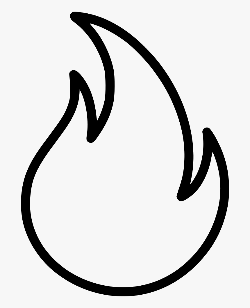 Flame - Fire Emoji Black And White, HD Png Download, Free Download