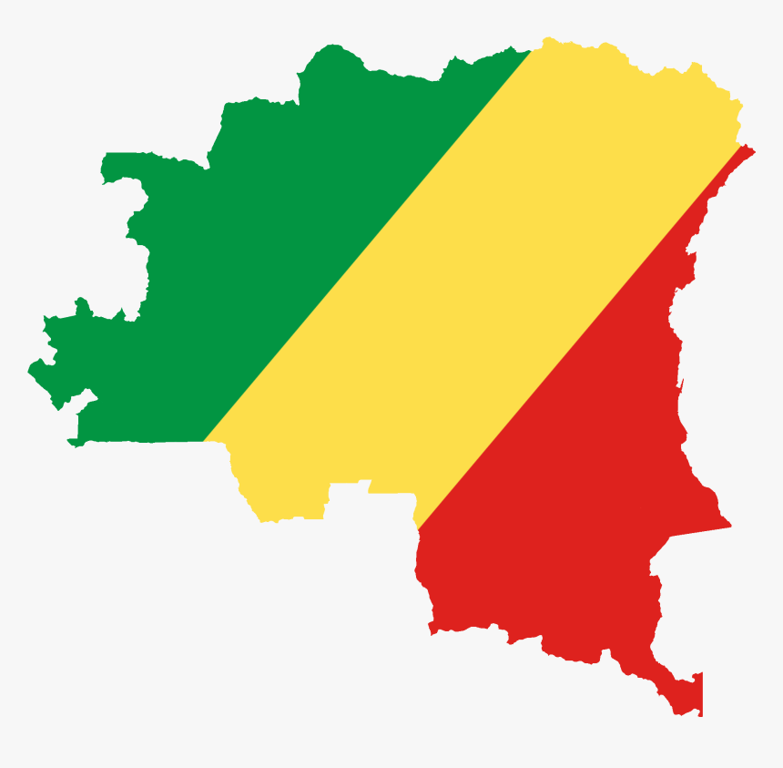 Flag Map Of Greater Congo - Flag Map Of Congo, HD Png Download, Free Download