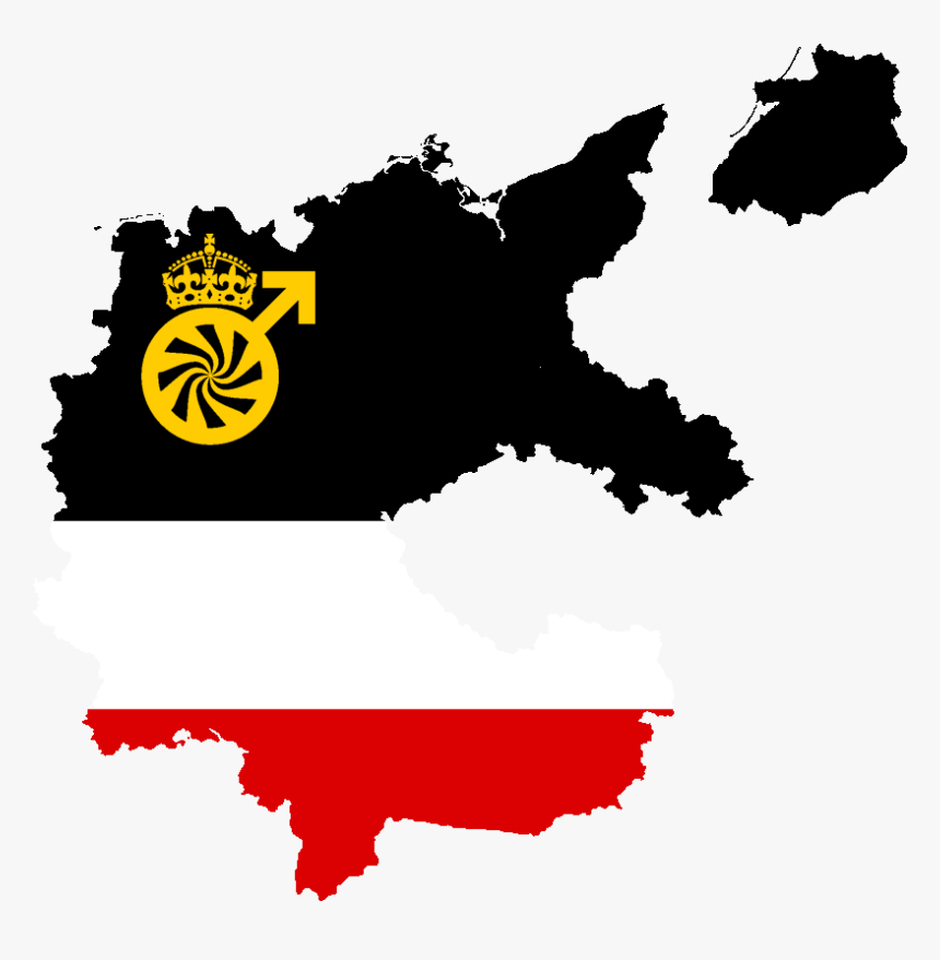 Flag Map Of German Mse - Germany Flag Map, HD Png Download, Free Download