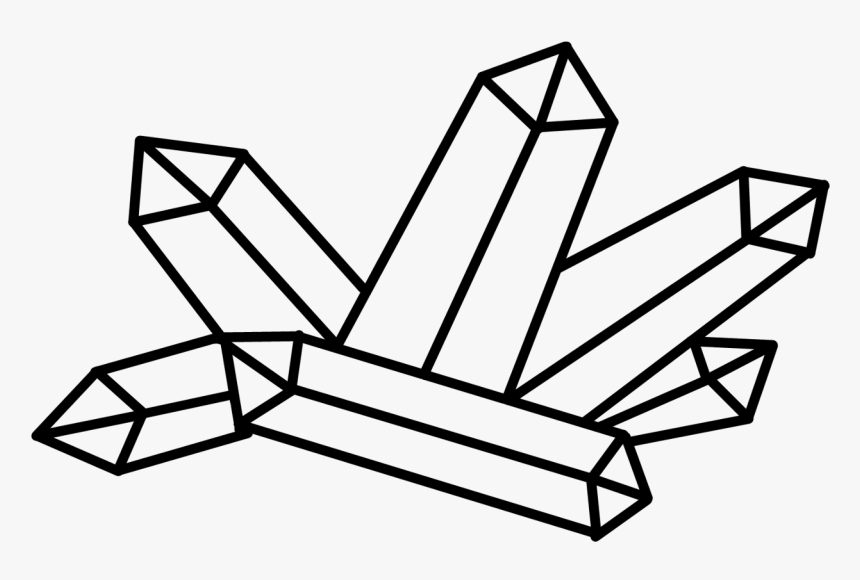 Diamond Clipart Line Drawing - Rocks And Minerals Drawings, HD Png Download, Free Download