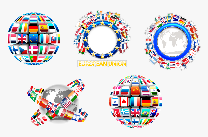 Flag Vector Globe - One God One World, HD Png Download, Free Download