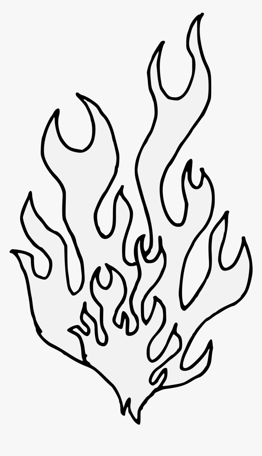 Outline Flames Clipart, HD Png Download, Free Download