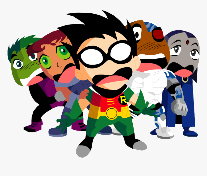 Cyborg, Raven, And Robin Image - Teen Titans Go Wallpaper Png, Transparent Png, Free Download