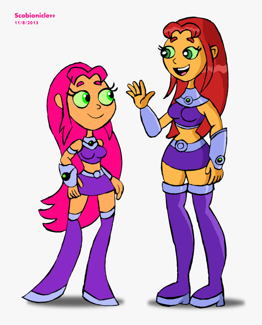 Starfire Teen Titans 2003 2013 - Starfire Meets Starfire Go, HD Png Download, Free Download