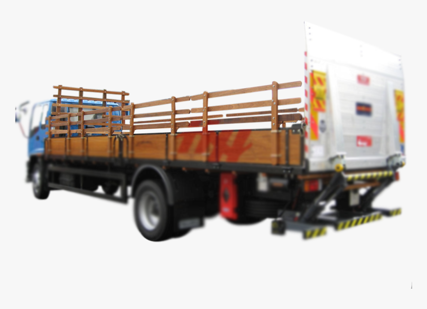Wooden Body With Wooden Railing Fire Extinguisher Box - Trailer Truck, HD Png Download, Free Download