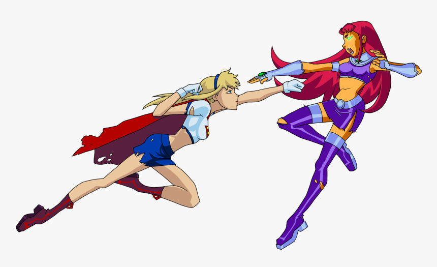 Supergirl And Starfire, HD Png Download, Free Download