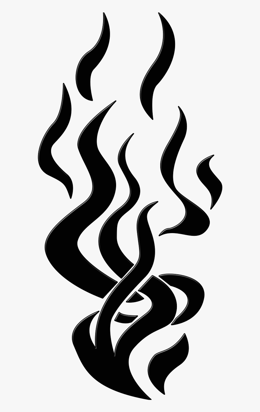 Silhouette Black Flame Png, Transparent Png, Free Download