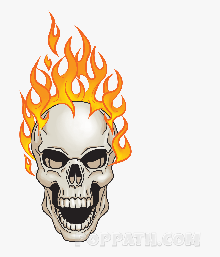 Flaming Skull No Background, HD Png Download, Free Download