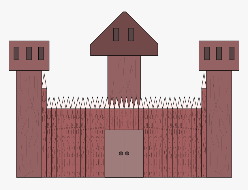 Clipart Castle Fence - Free Fort Clip Art, HD Png Download, Free Download