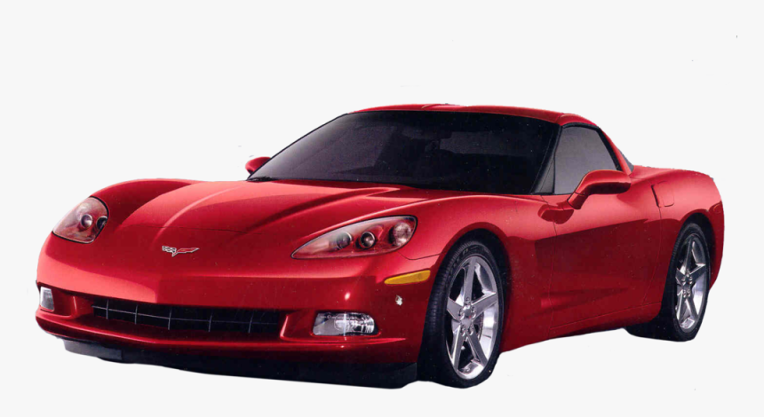 Land Vehicle,red,automotive Design,sports Car,hood,performance - 2005 Corvette Z06 Red, HD Png Download, Free Download