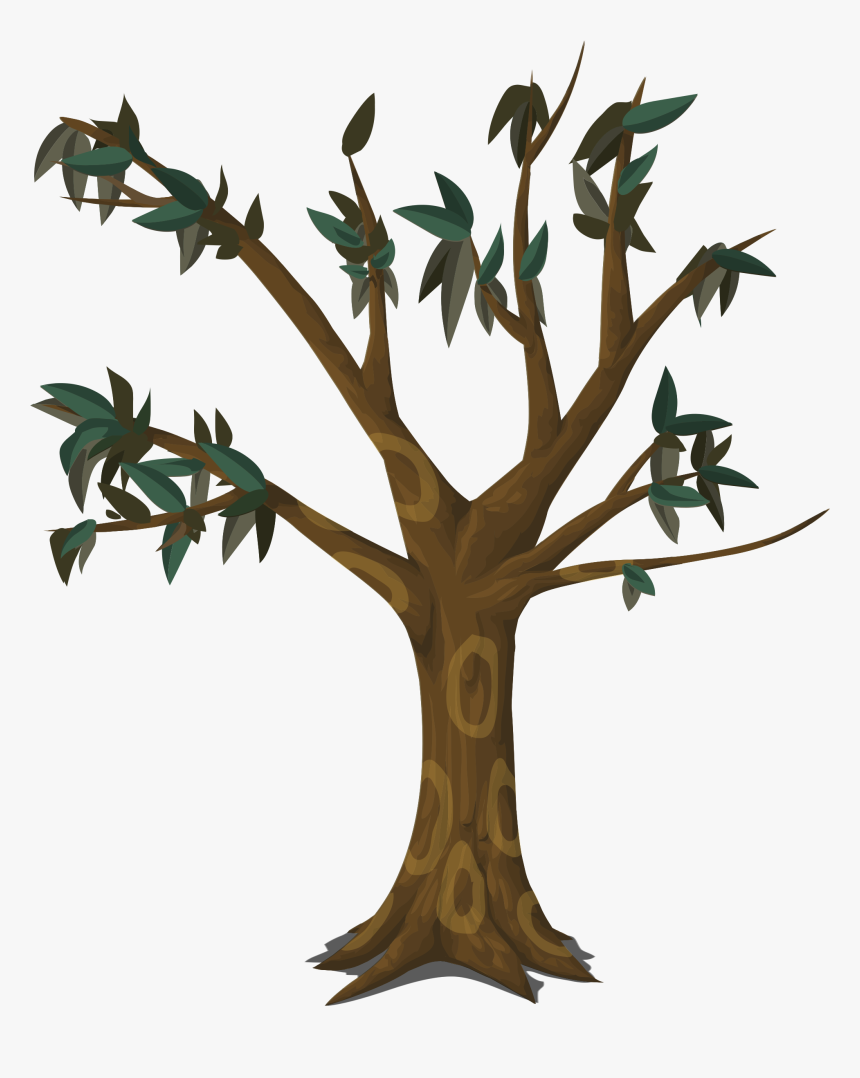 Twig Branch Tree Paper Wood - Cartoon Tree With Branches, HD Png Download, Free Download