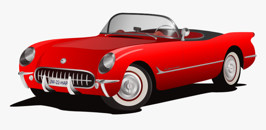 Red Corvette Clipart, HD Png Download, Free Download