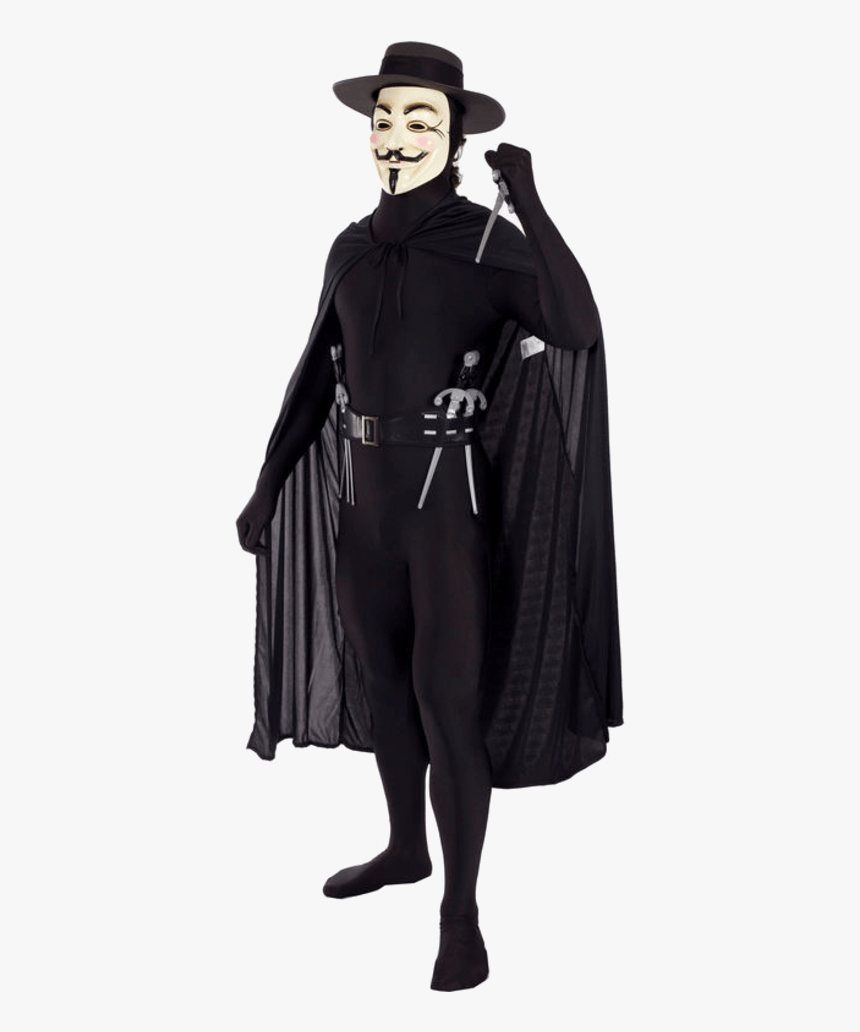 V For Vendetta Outfit - V For Vendetta Costume, HD Png Download - kindpng