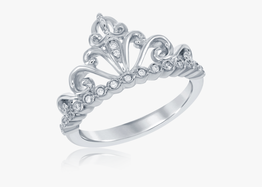 Cinderella Tiara Ring 1/10cttw In Sterling Silver Image - Aneis Inspirados Nas Princesas Da Disney, HD Png Download, Free Download