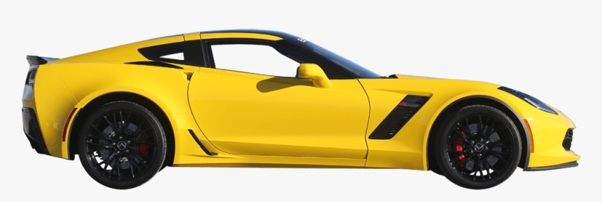 Yellow Corvette C7 Side View - Side Transparent Car Png, Png Download, Free Download