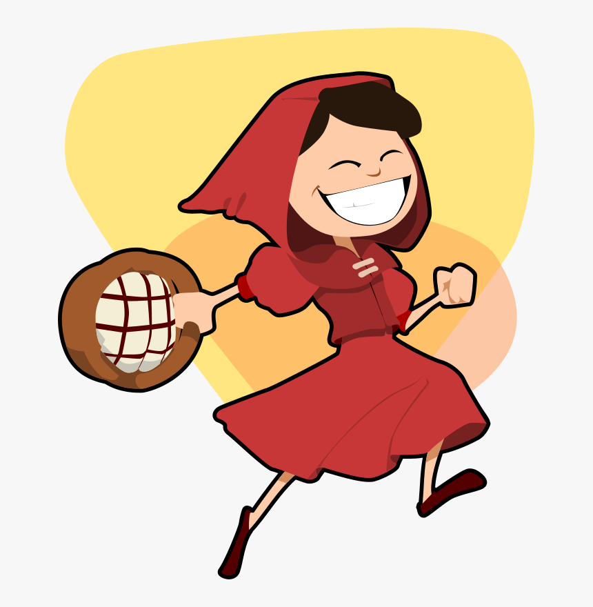 Little Red Riding Hood Art 555px - Little Red Riding Hood Walking Cartoon, HD Png Download, Free Download