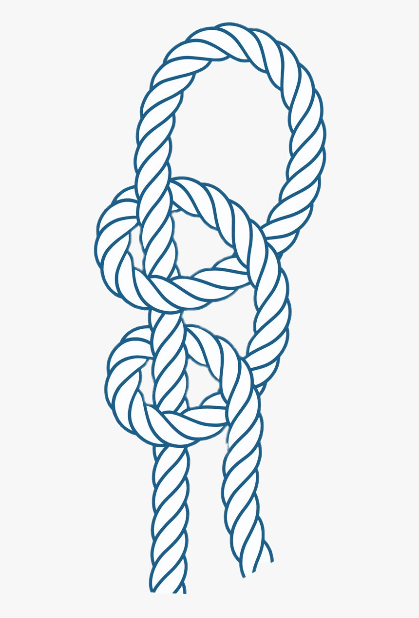 Double Half Hitches Knot - Double Half Hitch Knot Drawing, HD Png Download, Free Download
