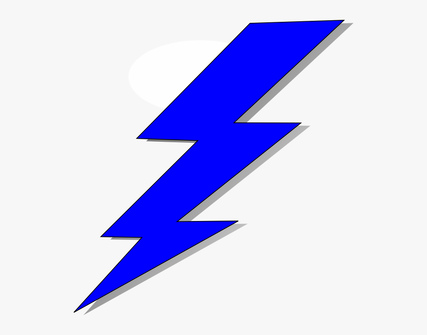 Lightning Bolt Stencil - Blue And Yellow Lightning Bolt, HD Png Download, Free Download