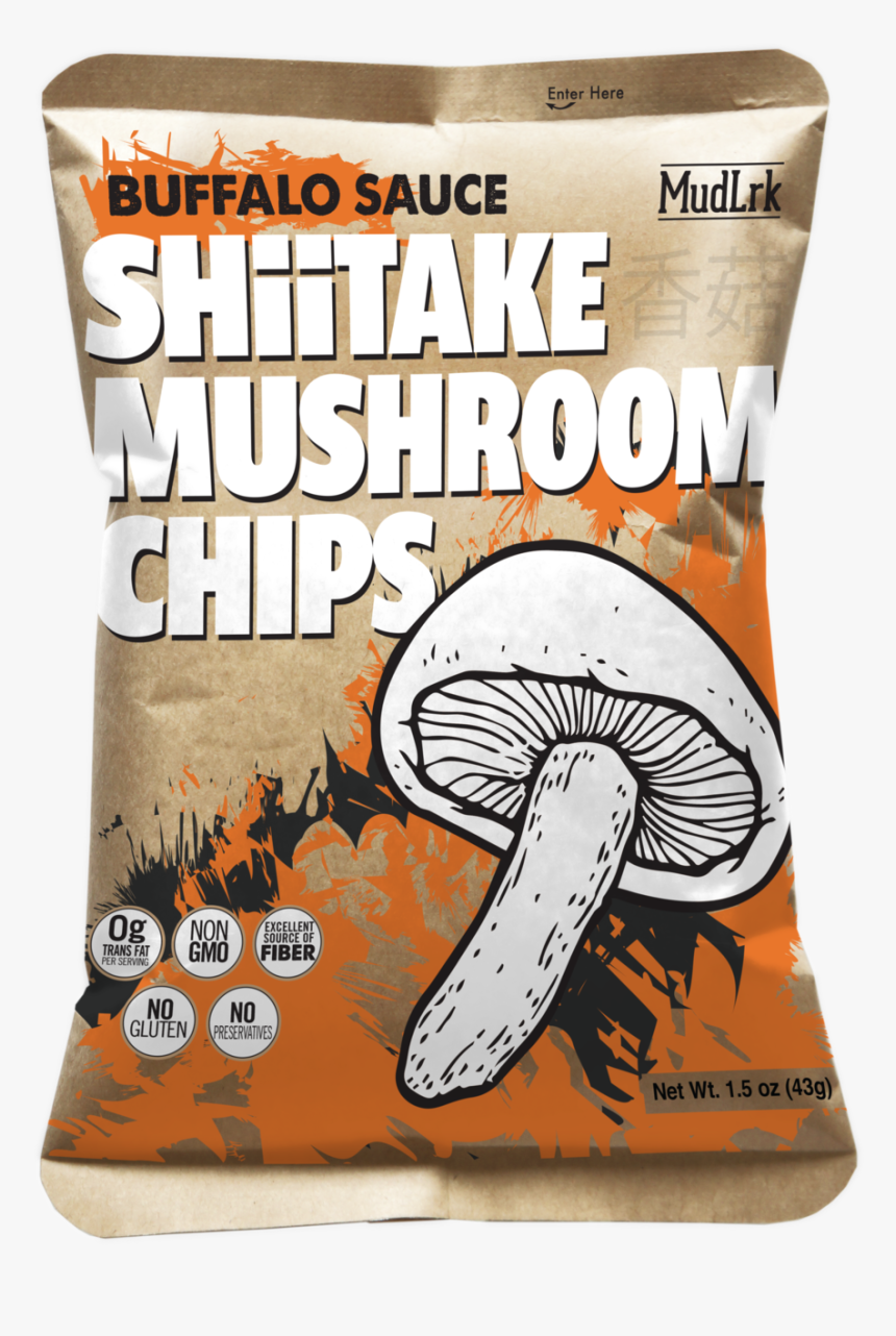 Mushroom Chips Packaged - Mudlark Mushroom Chips Shiitake, HD Png Download, Free Download