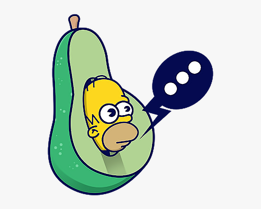 Fruit Drawing With Colour Photo Ideas Free Books - Simpsons Avocado, HD Png Download, Free Download