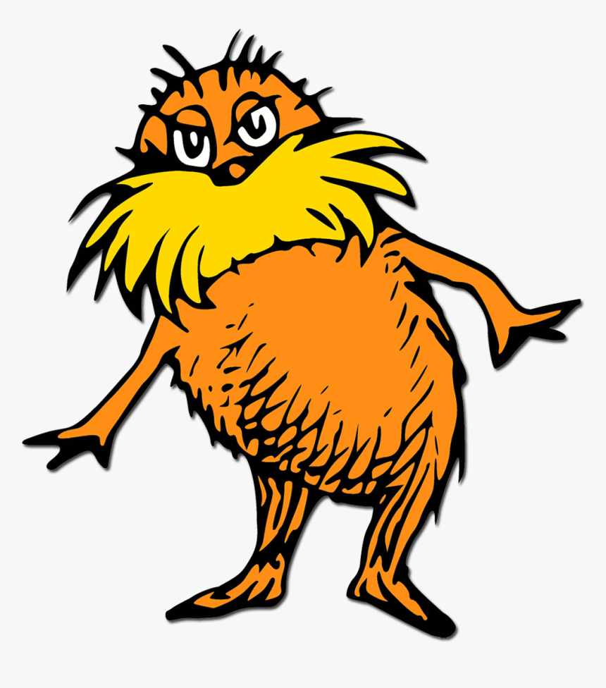 The Cat In The Hat The Lorax Green Eggs And Ham Once-ler - Dr Seuss Lorax Drawing, HD Png Download, Free Download