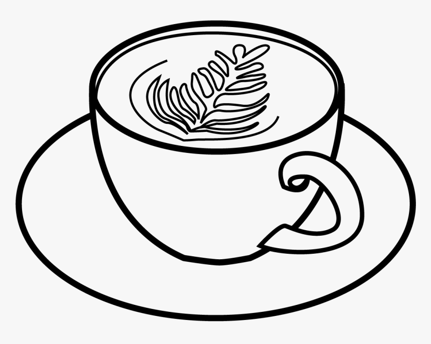 Line Art - Tea Cup Drawing Png, Transparent Png, Free Download