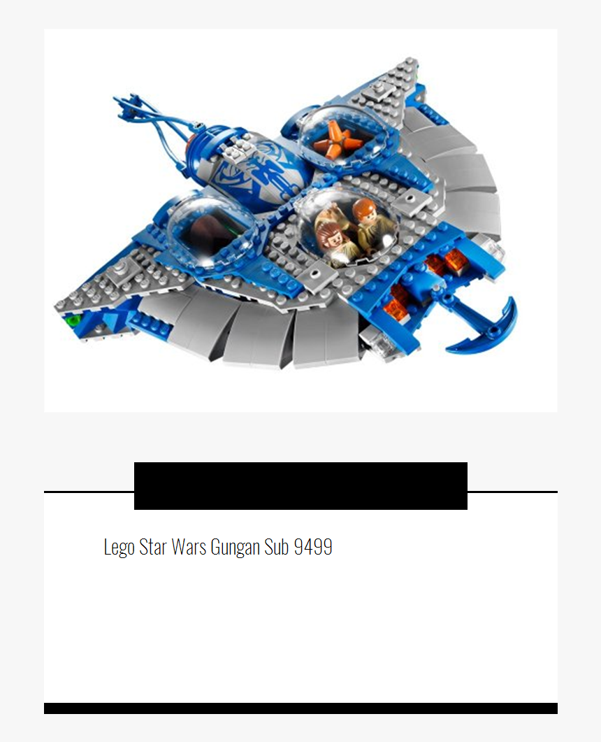 Transparent Star Wars Lego Png - Gungan Sub Lego 9499, Png Download, Free Download