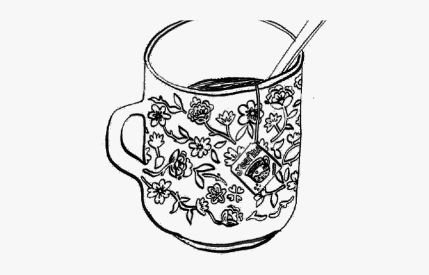 Drawn Tea Cup Transparent - Positive Quotes About Tea, HD Png Download, Free Download